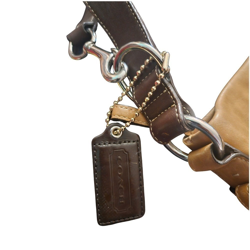 Vintage Coach 1452 Soho Soft Brown Leather Shoulder Bag + FREE Bag Charm 🎁 - Picture 4 of 14